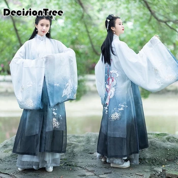 

2020 chinese dress traditional fairy hanfu for women/men oriental dance costume hanfu clothing tang dynasty ancient costume