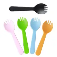 50pcs/set Disposable Plastic Spoons Forks 6