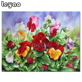 

Diamond Mosaic Stitch Flower Violet Embroidery Sale Diamond Painting Full Drill Square Picture Rhinestone Home Decor Drop Ship