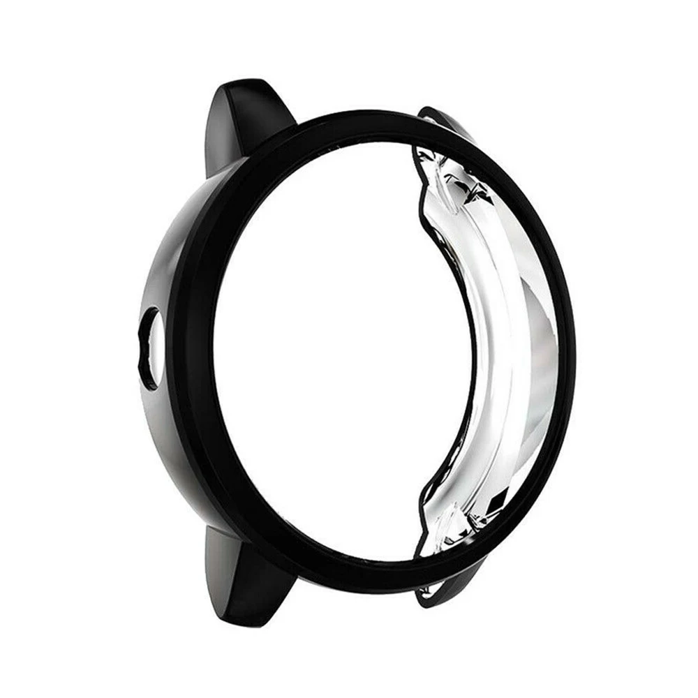 Для Garmin Vivoactive 3 для Garmin Смарт-часы аксессуары подходит гальваническим покрытием прозрачный ТПУ защитный чехол оболочка - Цвет: Черный