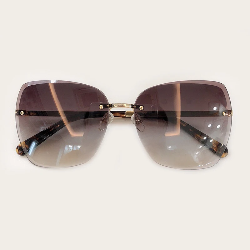 No2 Sunglasses Модные новые Квадратные Солнцезащитные очки для женщин, фирменный дизайн, негабаритная оправа, солнцезащитные очки, высокое качество, роскошные Oculos de sol UV400 - Цвет линз: No2 Sunglasses