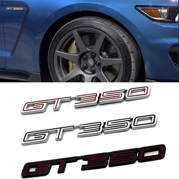 

10pcs Metal 3D For GT350 Badge for Ford GT 350 Mustang Shelby Fiesta Sport Coupe Side Trunk 3D Sticker Exterior Car Refitting
