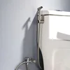 Handheld bidet sprayer set for toilet Stainless Steel Hand Bidet faucet for Bathroom hand sprayer shower head self cleaning 4