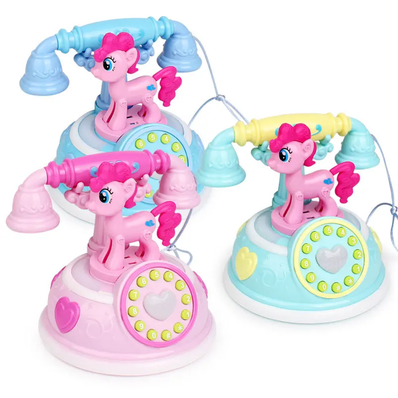 

Retro Children's Phone Toy Phone Early Education Story Machine Baby Phone Emulated Telephone Toys for Children Musical Toys