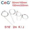 CG 5/16' K J Type With 2m Wire Cable 50mm 100mm 150mm 200mm Probe Thermocouple Temperature Sensor for Temp Controller ► Photo 1/5