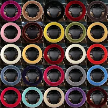 

Real Wool Car Interior Set Of Accessories No Odor Pressure Durable Pure Wool Set Of Steering Wheel Cover