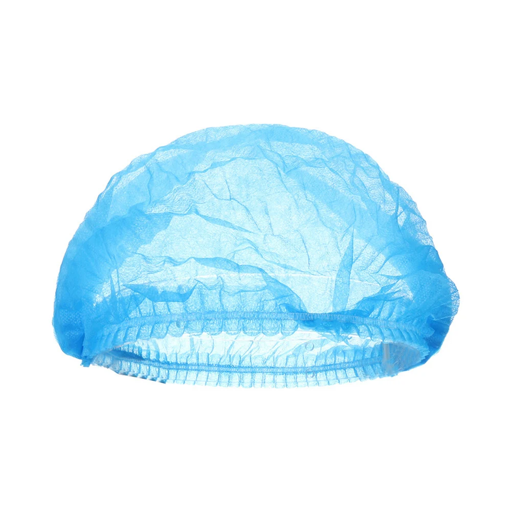 100pcs Disposable Shower Cap Waterproof Spa Salon Hotel Travel Elastic Bathroom Shower Cap Chef Dust Cap For Home Cleaning Use