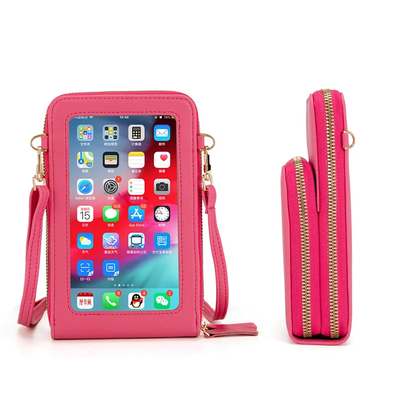 Women's Touch Screen Crossbody Cell Phone Bag Wallet Pouch Purse Shoulder Case