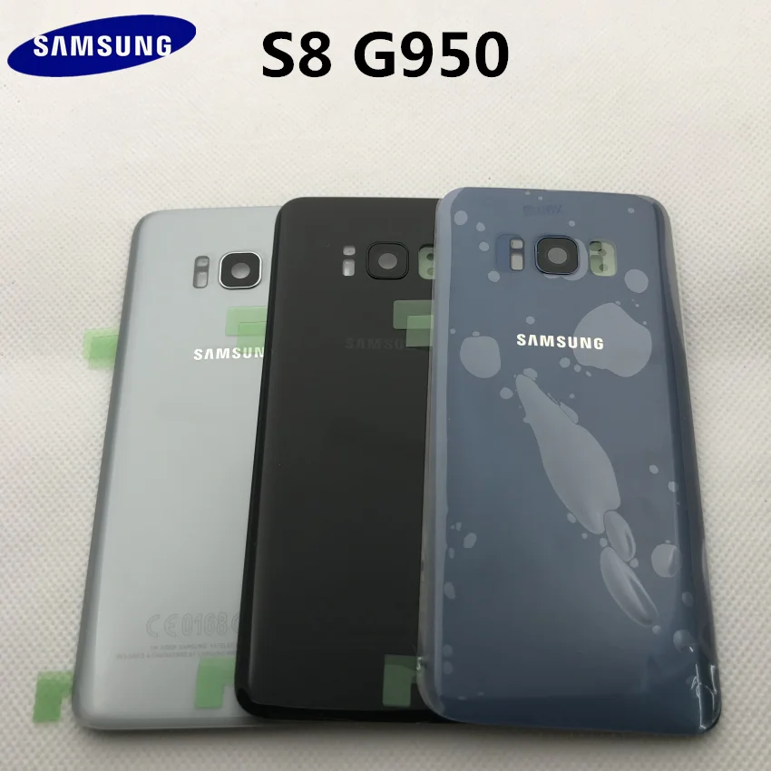 Новая Оригинальная Задняя крышка батареи для samsung Galaxy s8 edge G950 G950F Задняя стеклянная крышка корпуса с логотипом+ наклейка+ Инструменты