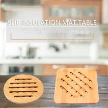 Светильник для настольного коврика, желтый бамбуковый полый термостойкий горшок, изоляционные подушечки, противоскользящие подушечки, аксессуары для домашней бутылки с водой