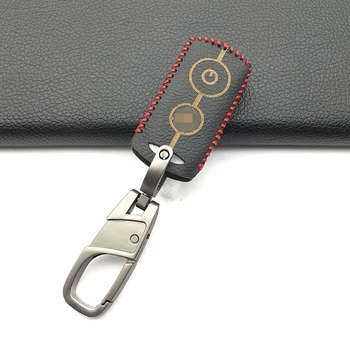 

Hot Sale Leather Moto Key Cover Case Set For Yamaha NVX155 QBIX AEROX JAUNS XMAX300 2 Button Key Motorcycle Remote Protect Shell
