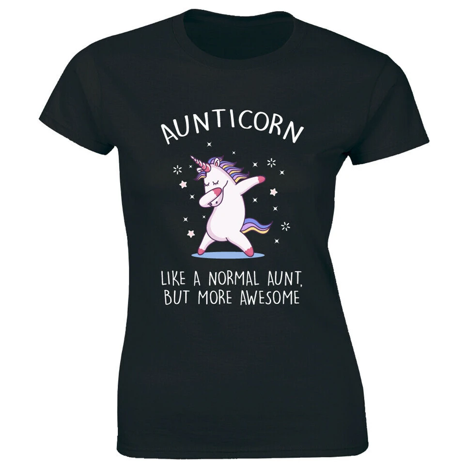 Aunticorn Like A Normal Aunt But More Awesome T-Shirt For Women Loose Size Top Ajax Tee Shirt |