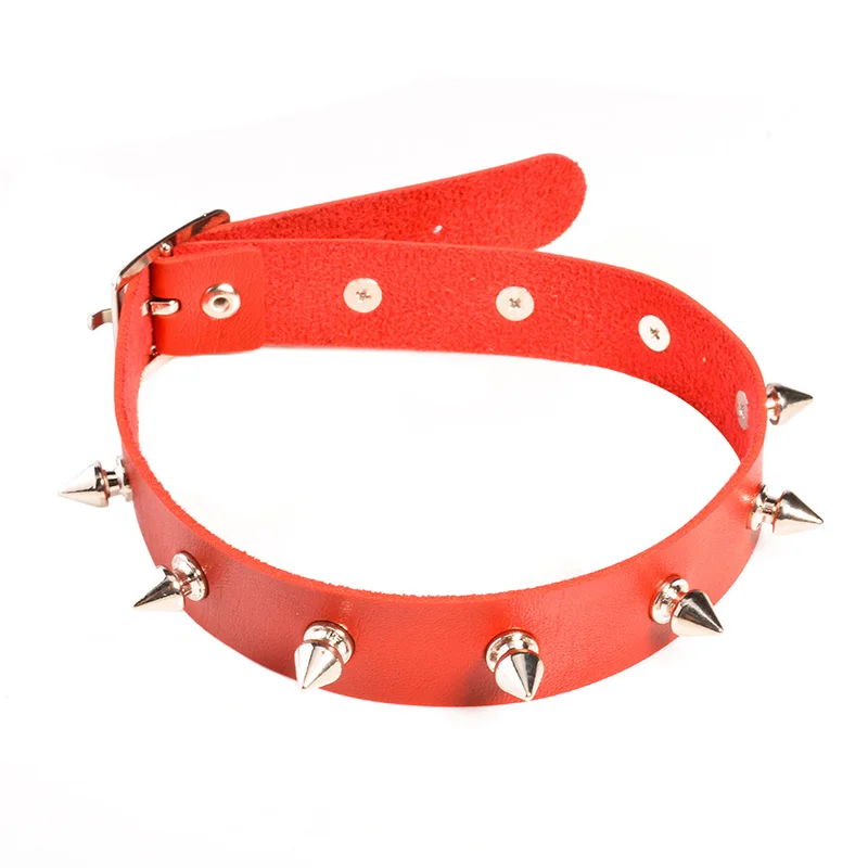 

Rivet PU Collar Necklace Chain for Women Fashion Personality Neutral Style Chain Punk Element Exaggerated Necklace