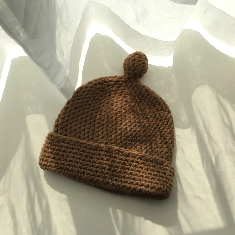Knit hat women autumn and winter new knitted hat wild ear tip pointed hat couple warm student Korean cold cap Skullies beanies - Цвет: Коричневый