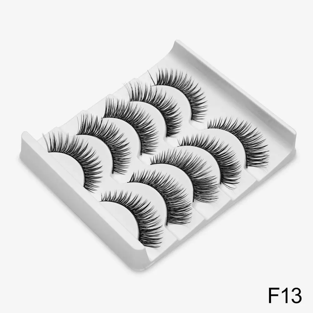 F13 8 пар 3D норковые Накладные ресницы ручной работы натуральные длинные ресницы пушистые ресницы Многоразовые Накладные ресницы инструмент для наращивания - Цвет: F13