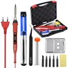 JCD Adjustable Temperature LCD Soldering iron kit box 110V 220V 80W Solder welding tools soldering tips Desoldering Pump Heater ► Photo 1/6