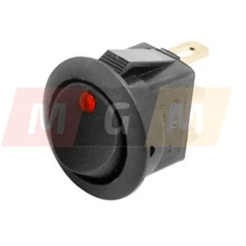 

Round switch for 2 positions, 3 contacts with 12 volts (red)