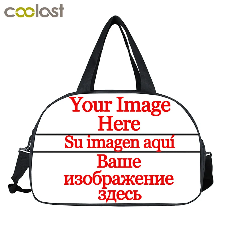 Travel Duffle Handbags Custom Shose-Holder Design Waterproof Women Brand Your-Image-Logo
