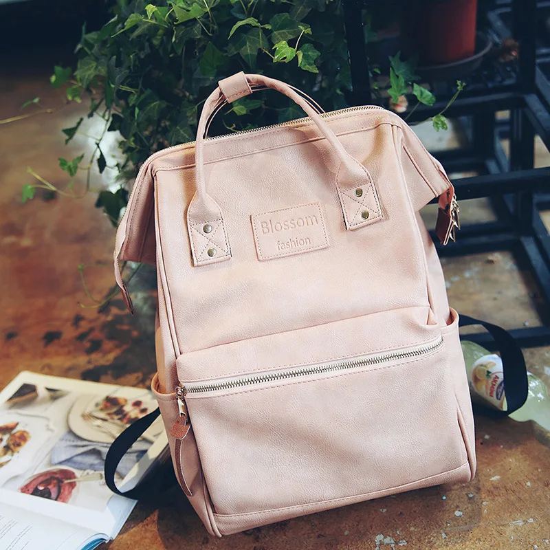 2021 New Leather Backpacks Women School Bags for Teenager Girls Waterproof Fashion Laptop Backpacks Travel Bags Female Rucksack stylish backpacks for teenage girl