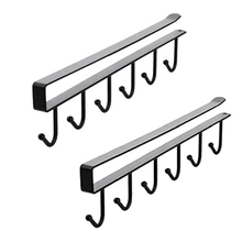 Пара промо-акция! 2 шт. крючки для кружки, чашки, бокалы для вина, крючки для хранения кухонной посуды, галстуки, ремни и шарф, подвесной крючок, держатель для стойки U