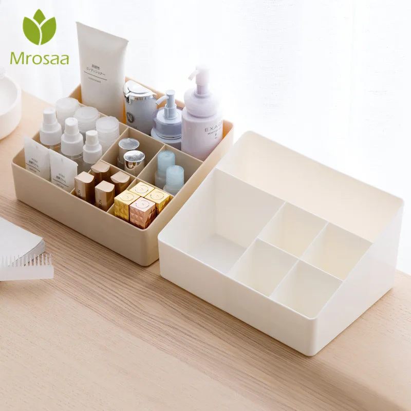 

Makeup Storage Box Plastic Cosmetic Organizer Home Office Desktop Make Up Jewelry Storage Box Multi-function Sundries Container