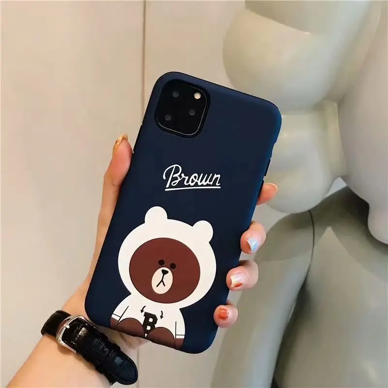 Милый чехол с мультяшным медведем, Кроликом, уткой для iphone 7, 8, 6, 6s PLUS, мягкий силиконовый чехол, задняя крышка для iphone X, XS, MAX, XR, 11 pro, max, Новинка - Цвет: 14