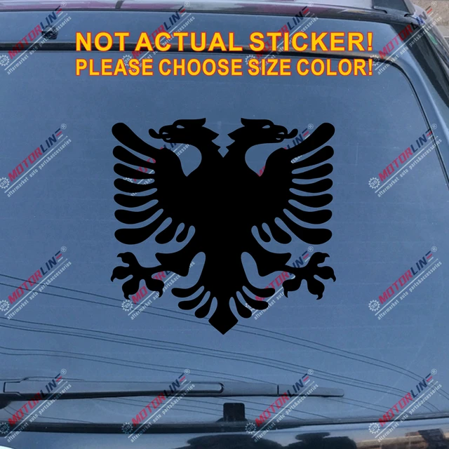 One 5 Inch Decal MKS0149 Love Albania Flag Decal Sticker Home Pride Travel Car Truck Van Bumper Window Laptop Cup Wall 
