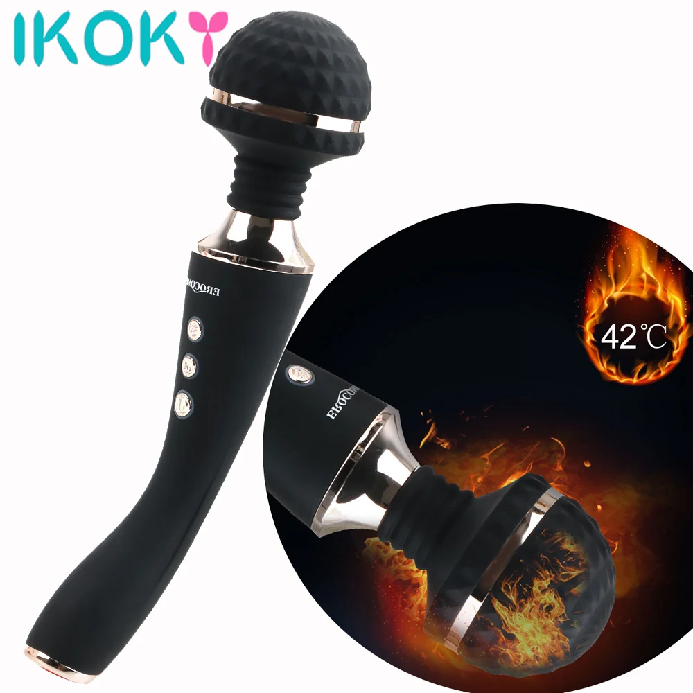 Многоскоростной Перезаряжаемые вибратор AV в виде волшебной палочки Секс-игрушки