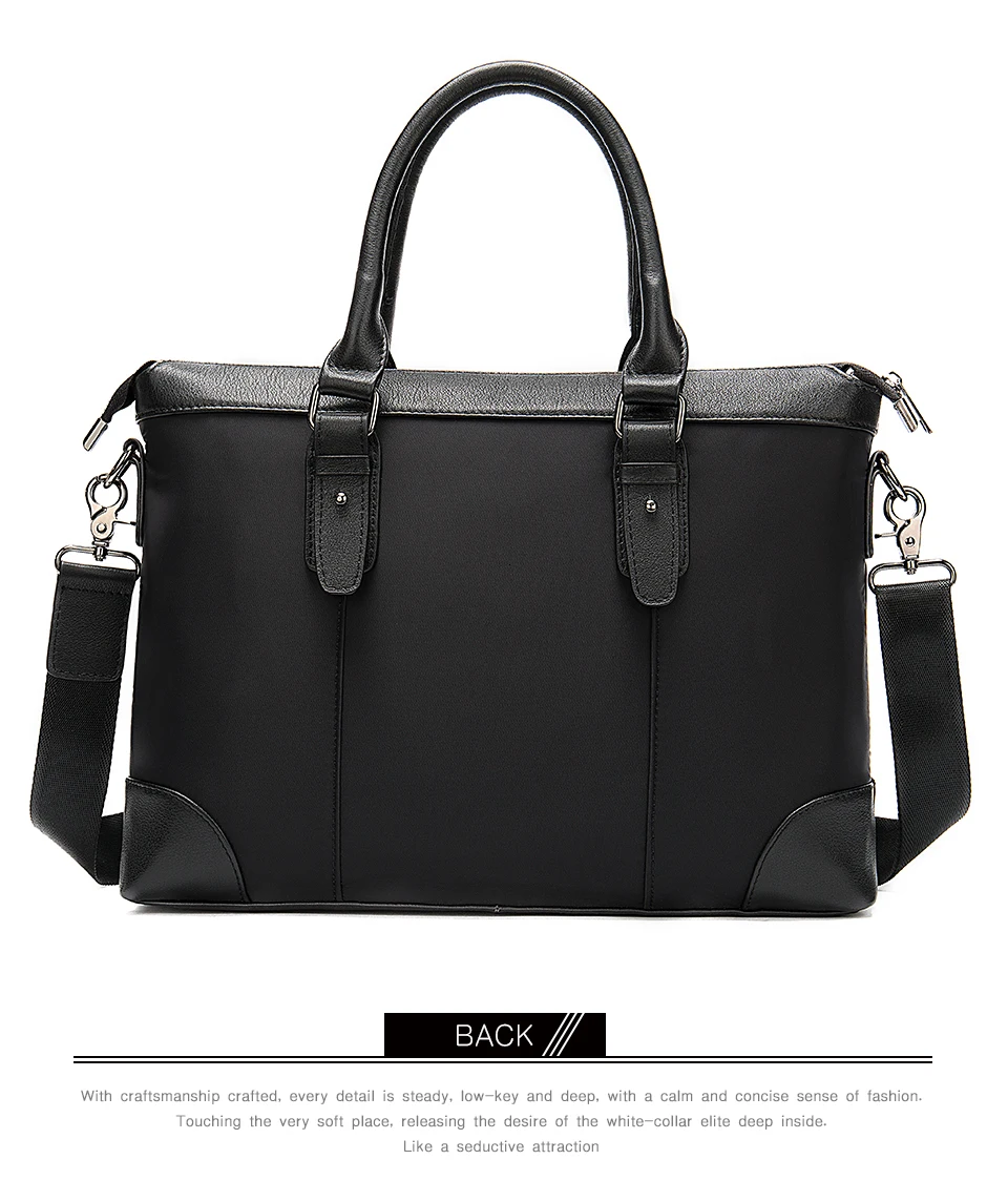 MVA men's briefcase document bag real leather bag businessman / Office / Handbag men's leather bag