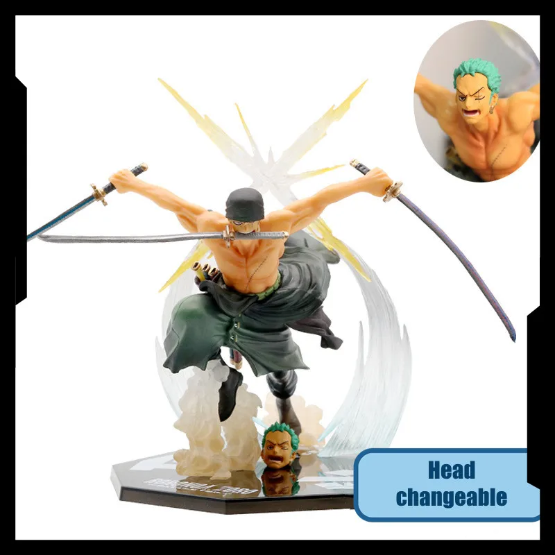 Аниме фигурки из игры katana Zelda 18 см Roronoa Zoro Vol.1 ПВХ 1/8 с тремя лезвиями макс. версия