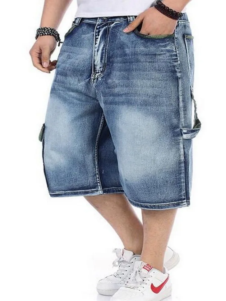 Mens Jeans Denim Shorts Men Bleached 