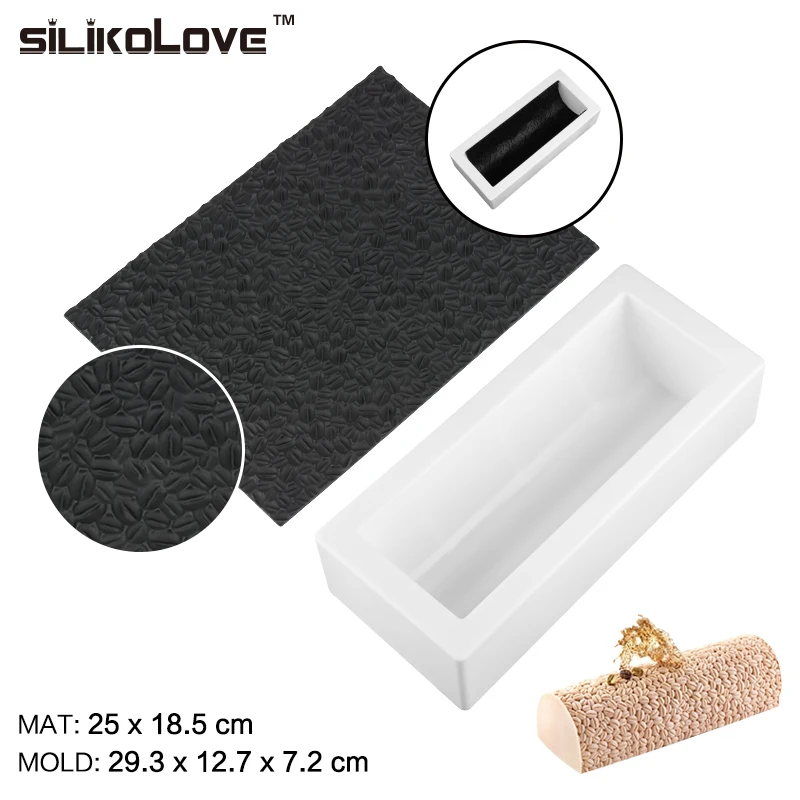 SILIKOLOVE силиконовая форма термостойкая текстура мат форма для муссовых тортов десерт Рождественские формы коврики комбинация свободы - Цвет: MAT and MOLD
