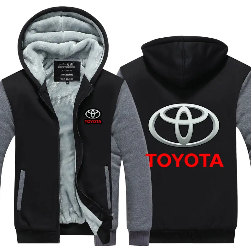 New Fall and Winter men women Hoodie Toyota sweatshirt Thickening Hoody with Hat coat - Цвет: 9
