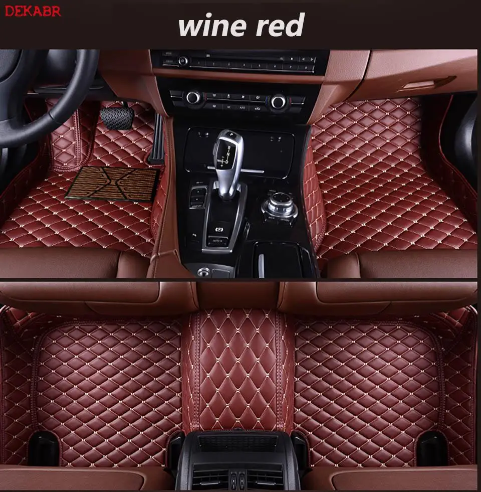 

dekabr leather car floor mats for Chevrolet Chevy Tahoe 5 seats 2002-2018 2020Custom auto foot Pads automobile carpet covers
