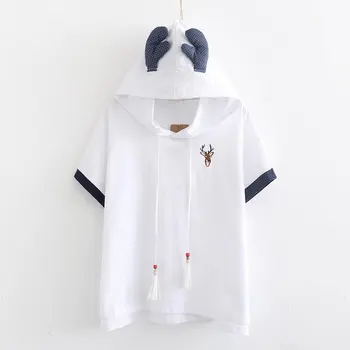 

2018 new summer wear womens clothing T-Shirts sexy shirt short sleeves students' loose fitting