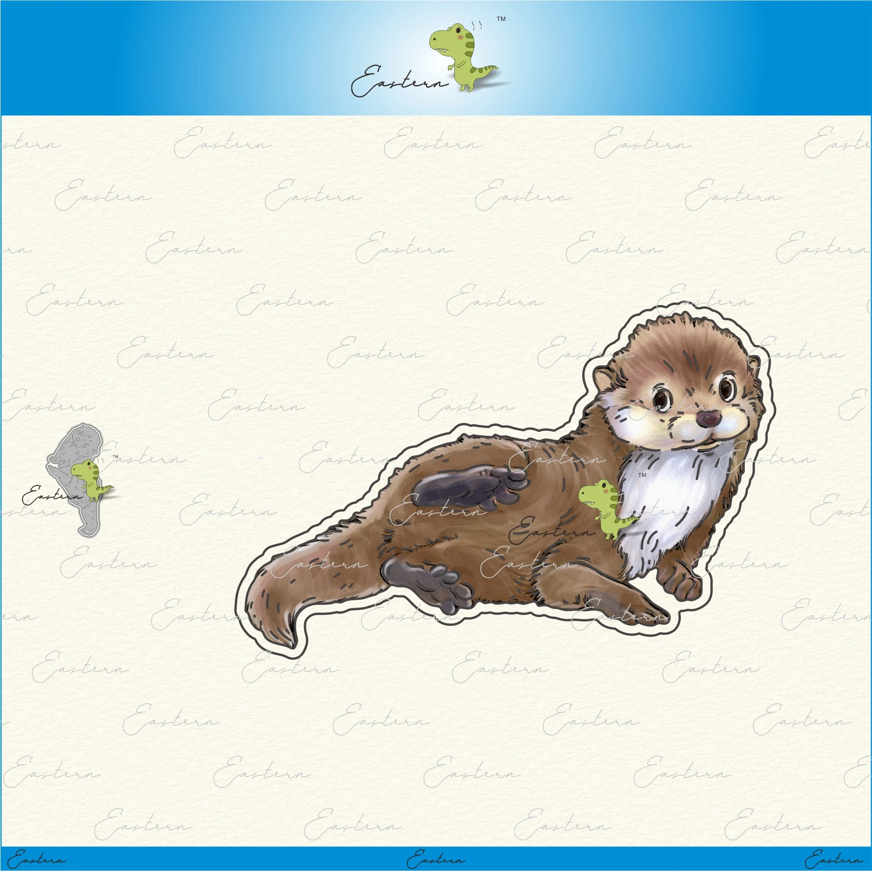 

Playful otter metal cutting dies 2021 new diy molds Scrapbooking Paper Making die cuts crafts