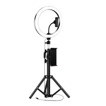 

MOOL 10Inch Ring Light with Tripod Stand for IPad Photography Studio Video LED Ring Lamp 5600K with USB Plug for Makeup