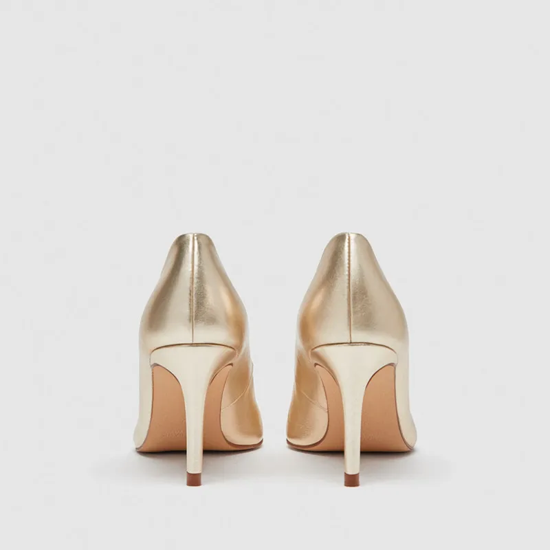 Г., шикарные женские туфли-лодочки из натуральной кожи однотонная офисная обувь женские туфли-лодочки на высоком каблуке-шпильке с острым носком Дамская обувь