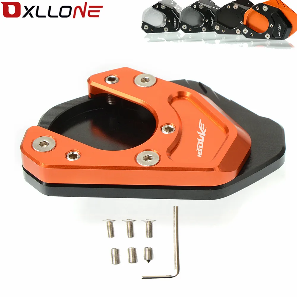 

Motorcycle Accessories CNC Aluminum Foot Side Stand Enlarger Extension For KTM Duke 125 duke 2012 2013 2014 2015 2016 2017 2018
