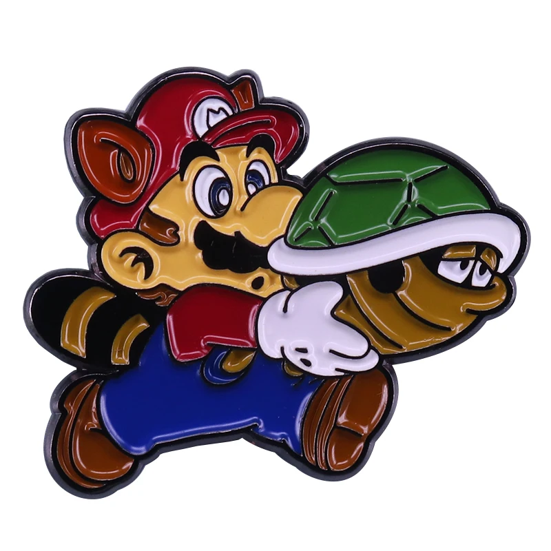Зеленый оболочки эмали штырь koopa troopa брошь в виде зеленой Черепашки-ниндзя значок