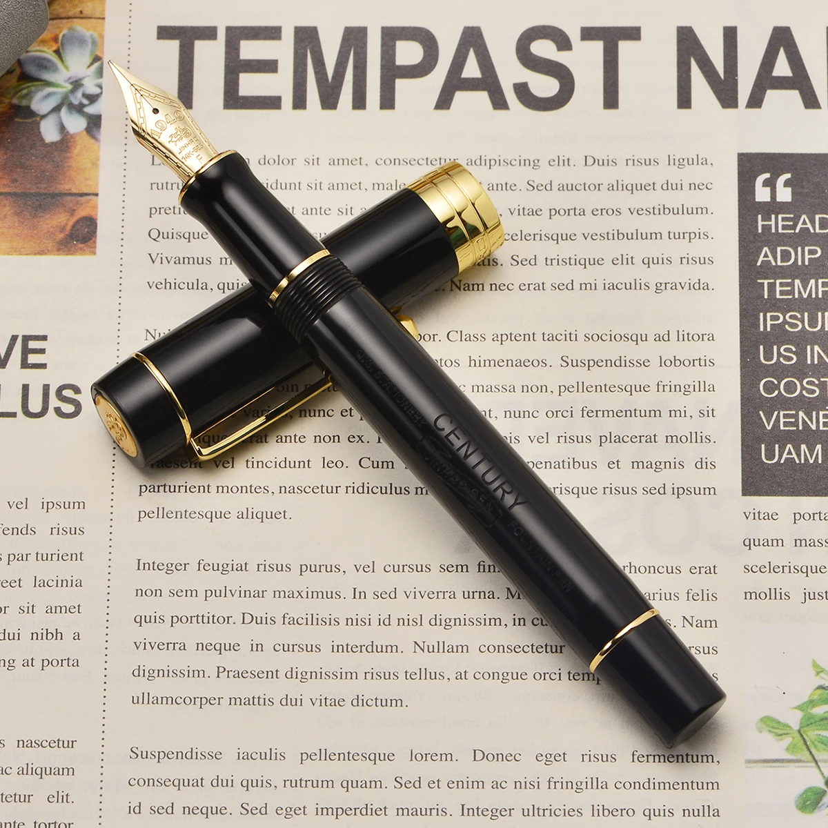 Перьевая ручка Jinhao 100 черная каучуковая с тонким наконечником логотипом цвет под