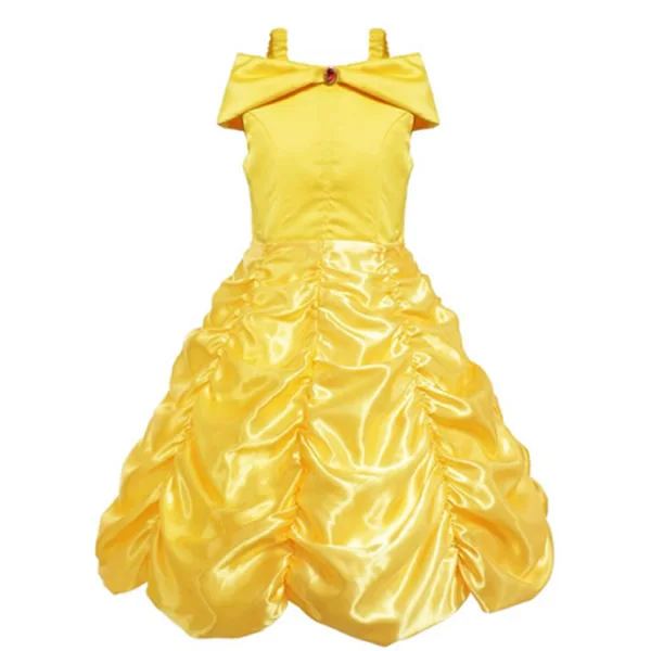 Belle Dress ZT301 Платье принцессы Белль для девочек; Детские карнавальные костюмы Белль; платье для маленьких девочек; нарядное желтое платье для малышей; Вечерние платья на Хэллоуин - Цвет: Belle Dress ZT301
