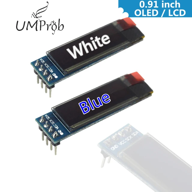 0,91 дюйма 128x32 IIC I2C белый/синий OLED ЖК дисплей DIY модуль SSD1306 Драйвер IC DC 3,3 В 5 В для arduino