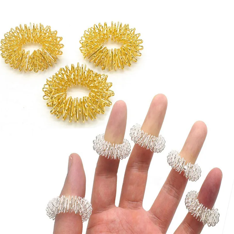 5Pcs Finger Massage Ring Acupuncture Health Care Body Massager Relax Hand Lose Weight | Красота и здоровье