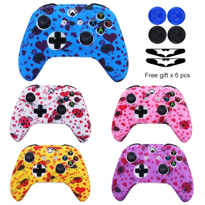 Silicone Gamepad Protective Case Skin For XBox One Slim Controller Controle Cover Joystick XBOXONES Video Games Accessories | Электроника
