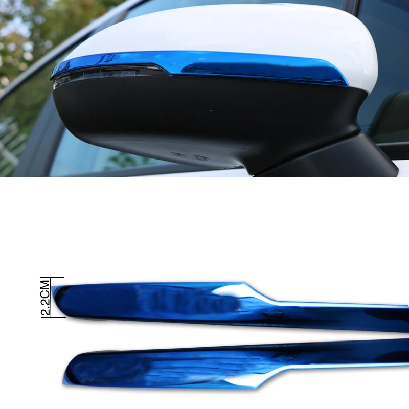 2.2cm blue Lsrtw2017 нержавеющая сталь заднего вида автомобиля против царапин полосы Таймс для Opel Astra K автомобильные аксессуары - Название цвета: 2.2cm blue