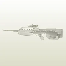 BR 55 боевой винтовка 1:1 3D бумажная модель бумажная игрушка