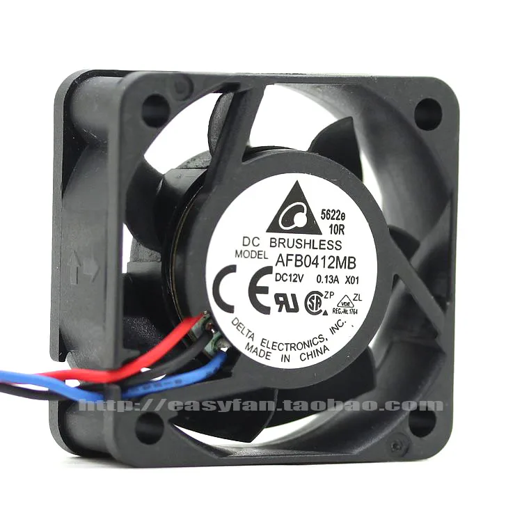 Delta AFB0412MB -X01 4015 12V 0.13A большой объем воздуха двойной шариковый вентилятор 40x40x15 мм