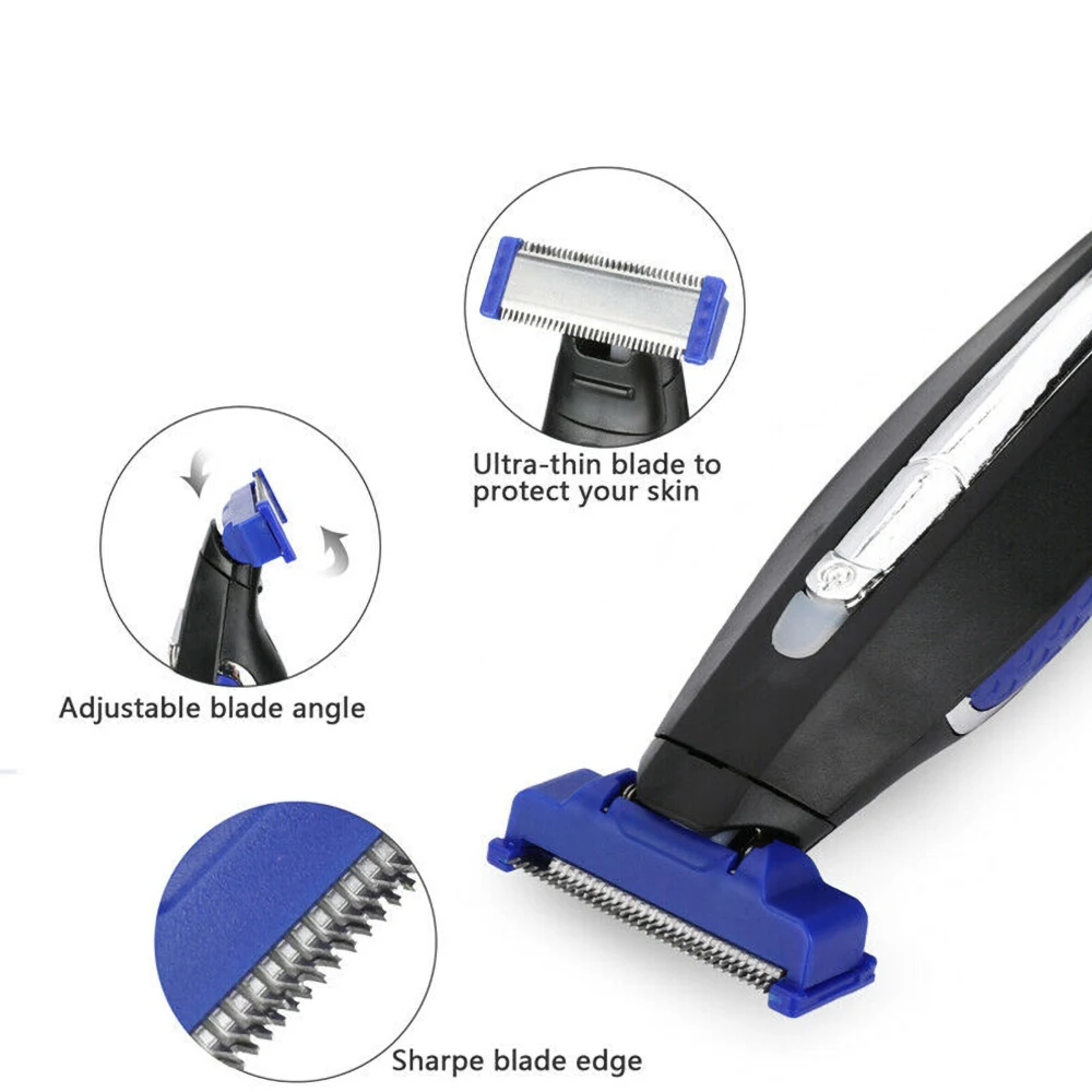 USB перезаряжаемая бритва, мужской триммер для бороды, OneBlade, для лица+ усовершенствованный гибридный Электрический триммер, быстрый станок для бритья волос