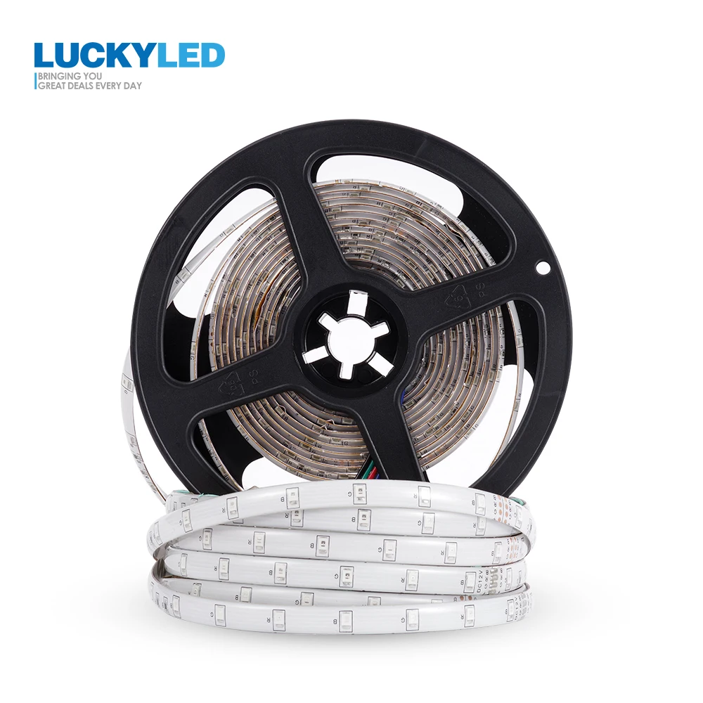 

LUCKYLED Led Strip Waterproof SMD 2835 DC 12V 300Leds 5M 60Leds/m Flexible RGB Led Tape Ribbon Led Light Strips Decoration Lamp